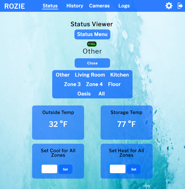 New Climate Menu